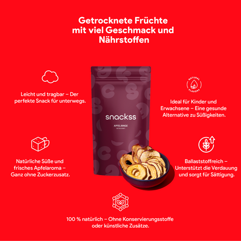 Apfelringe, getrocknet 200g